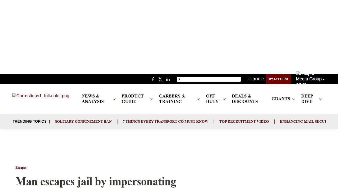 Man escapes jail by impersonating cellmate